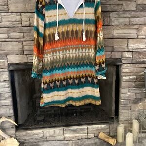 Yahada Multicolor Patterned Dress
